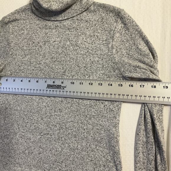 Zara Women Sweatshirt M Gray Long Sleeve Turtleneck Soft - Picture 3 of 8